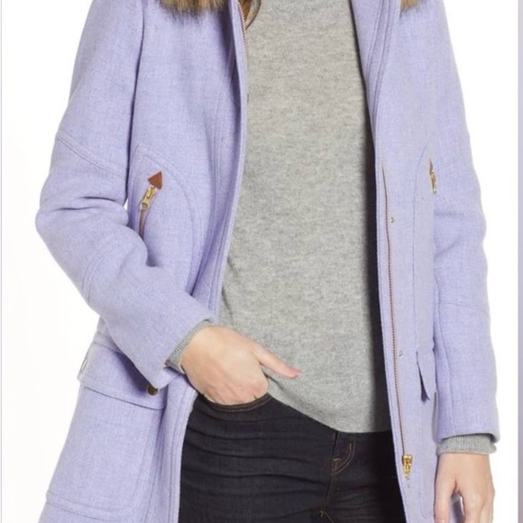 J. Crew Lavender wool  Coat - Picture 1 of 13
